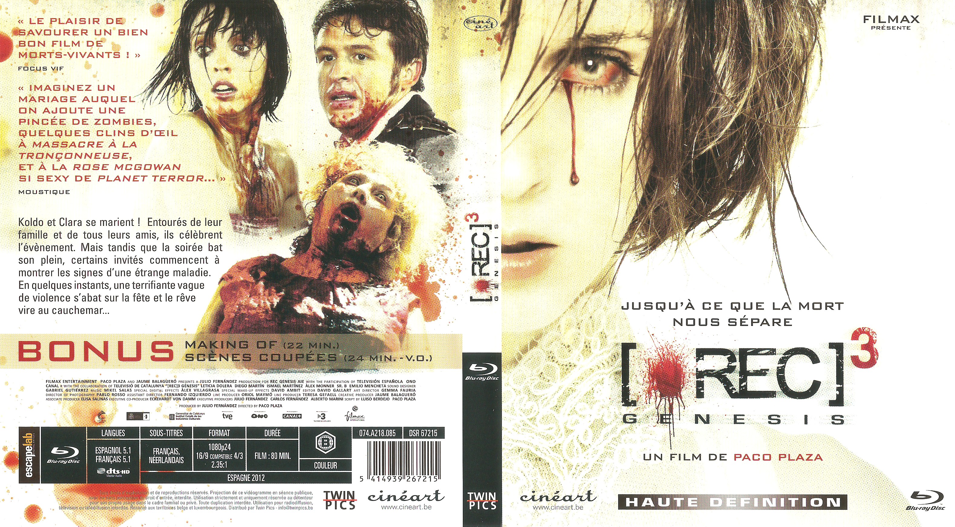 Jaquette DVD [REC]3 Gnesis (BLU-RAY) v2